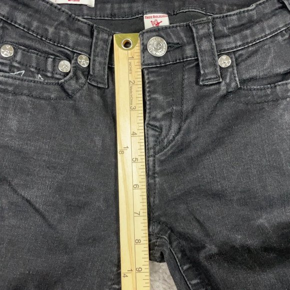 True Religion Halle Jeans Womens Sz 26 (Actual 24x23) Black Skinny Stretch Denim - Picture 11 of 14